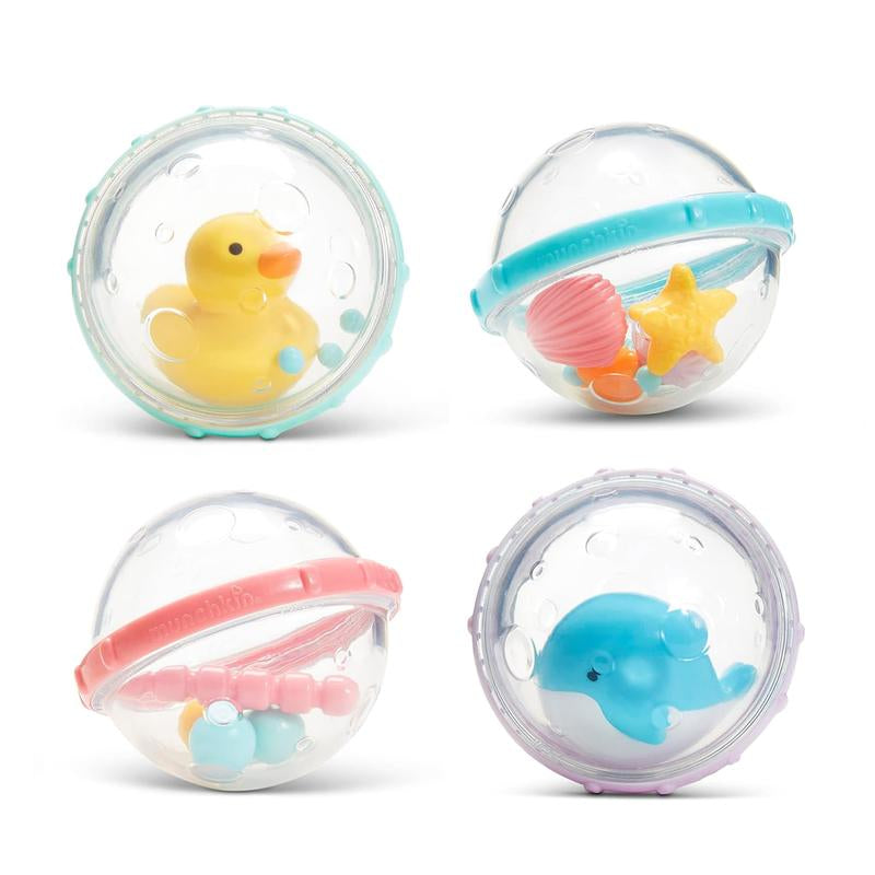 Bubbly Splash N' Giggle Squad: 4 Floating Funballs for Tiny Water Pirates!